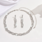 💎 Parure Collier & Boucles d'Oreilles – Cuivre & Strass – Design Griffe for Femme