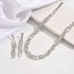 💎 Parure Collier & Boucles d'Oreilles – Cuivre & Strass – Design Griffe for Femme