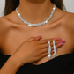 💎 Parure Collier & Boucles d'Oreilles – Cuivre & Strass – Design Griffe for Femme
