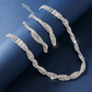 💎 Parure Collier & Boucles d'Oreilles – Cuivre & Strass – Design Griffe for Femme