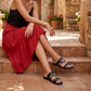 👡 Sandales à Boucle Orteil – Semelle Plate – Bride Tressée for Femme