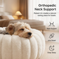 🐱 Panier Rond Ultra-Doux – Tissu Peluche – Bordure Surélevée & Orthopédique for Animaux
