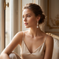 💎 Boucles d'Oreilles Pendantes – Perles Nacrées & Strass – Design Long Pendentif for Femme