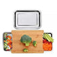 🔪 50% DE RÉDUCTION ! 🥗 Planche à Découper en Bois – Bois & Acier Inoxydable – Bacs Coulissants Intégrés for Cuisine