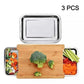 🔪 50% DE RÉDUCTION ! 🥗 Planche à Découper en Bois – Bois & Acier Inoxydable – Bacs Coulissants Intégrés for Cuisine