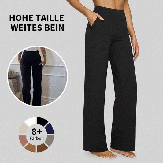 ✨ DERNIER JOUR 50% DE RÉDUCTION 🔥 Pantalon Ample à Taille Haute – Pour Affaires Décontractées & Yoga – Tissu Extensible & Poches Multiples 👖