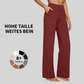 ✨ DERNIER JOUR 50% DE RÉDUCTION 🔥 Pantalon Ample à Taille Haute – Pour Affaires Décontractées & Yoga – Tissu Extensible & Poches Multiples 👖
