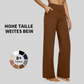 ✨ DERNIER JOUR 50% DE RÉDUCTION 🔥 Pantalon Ample à Taille Haute – Pour Affaires Décontractées & Yoga – Tissu Extensible & Poches Multiples 👖