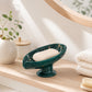 ⏳ 50% DE RÉDUCTION ! 🧼 Porte-Savon en Céramique – Céramique – Drainage Automatique & Forme Feuille for Salle de Bain