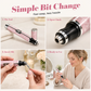 📢 50% DE RÉDUCTION !! ⏰ Lime À Ongles Électrique Sans Fil – ABS + Céramique – 500 mAh & 5 Embouts & Recharge Type-C for Manucure Maison