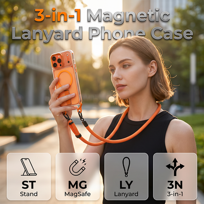 📱 -50% ! 🎀 Coque Multifonctionnelle avec Dragonne pour Smartphone – TPU – Support Intégré & Dragonne Réglable 8 mm – Compatible iPhone 14/15/16/17 Pro/Max 🧲