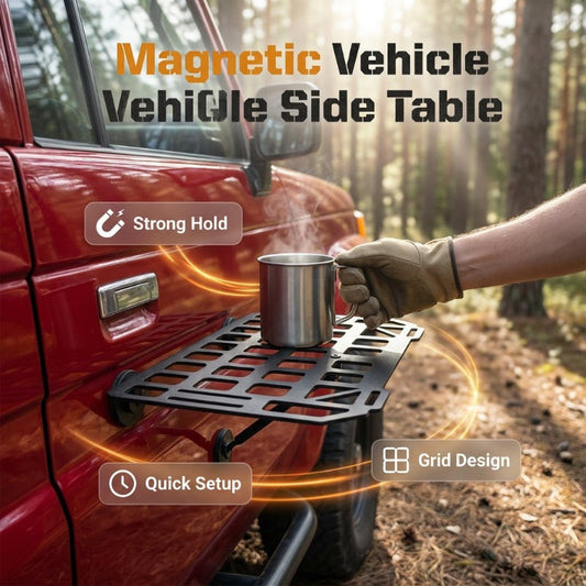📱 50% DE RÉDUCTION ! 🧲 Table de Bord Magnétique Portable – Alliage – Pliable & Angle Réglable for Voiture & Camping