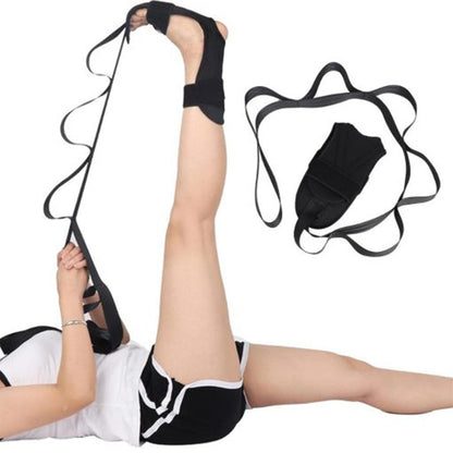 🦵 50% DE RÉDUCTION ! 🏋️ Sangle d’Étirement Multifonction – Nylon – 6 Poignées & Portable for Yoga & Rééducation