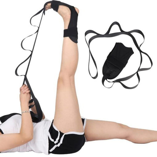 🦵 50% DE RÉDUCTION ! 🏋️ Sangle d’Étirement Multifonction – Nylon – 6 Poignées & Portable for Yoga & Rééducation
