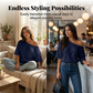 👕 50% DE RÉDUCTION ! ✨ T-Shirt Épaules Dénudées Femme – Coton – Coupe Ample & Encolure Asymétrique for Quotidien