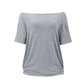 👕 50% DE RÉDUCTION ! ✨ T-Shirt Épaules Dénudées Femme – Coton – Coupe Ample & Encolure Asymétrique for Quotidien