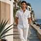 ☀️ 50% DE RÉDUCTION ! 👔 Chemise Homme Imprimé Géométrique – Mélange – Coupe Ample & Douceur Été for Vacances