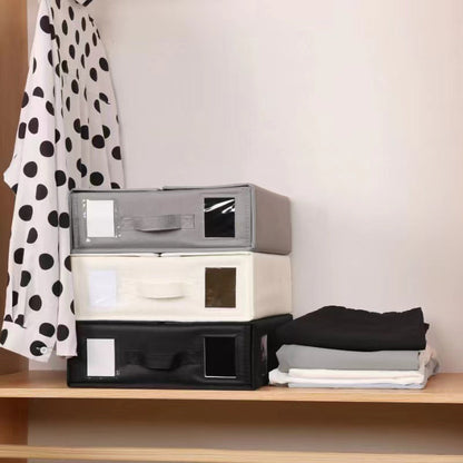 🧺 50% DE RÉDUCTION ! 🛏️ Organiseur de Literie Pliable – Non Tissé & PP – Respirable & Fenêtre Transparente for Placard