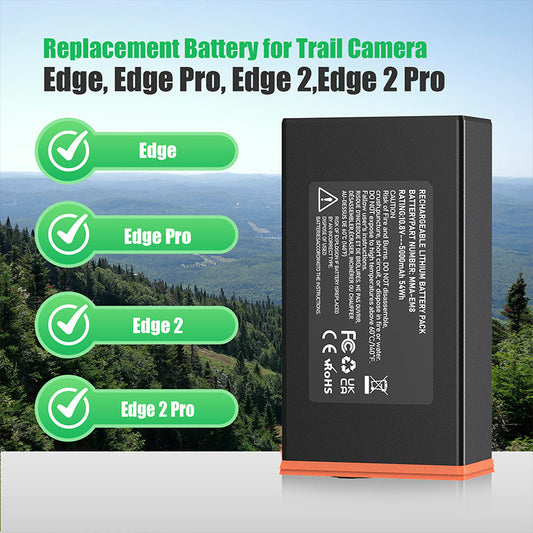 🔋 50% DE RÉDUCTION ! ⚡ Batterie Longue Durée pour Caméra de Chasse – Li-ion 5000/6000 mAh – Type-C & LED for Edge Series