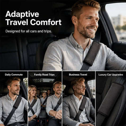 🚗 50% DE RÉDUCTION ! 🧣 Coussin de Ceinture de Sécurité – Fausse Suède – Rembourré & Universel for Confort Auto
