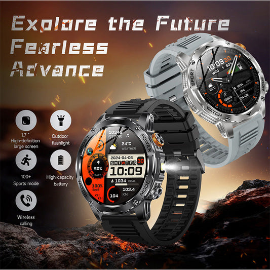 ⌚ 50% DE RÉDUCTION ! 🏆 Montre Connectée Bluetooth Sport – 1000 mAh & 1,7″ HD – FC/Podomètre/Sommeil/Lampe LED for Fitness