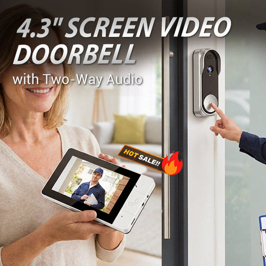 📹 50% DE RÉDUCTION ! 🏠 Visiophone Vidéo 4,3″ – ABS – Interphone Bidirectionnel & Vision Nocturne IR for Sécurité Maison