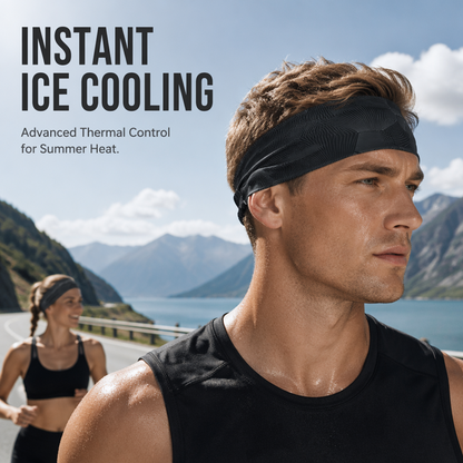 🏃 50% DE RÉDUCTION ! 💦 Bandeau de Sport Antidérapant – 88% Nylon + 12% Spandex – Ice Silk & Évacuation Transpiration for Fitness