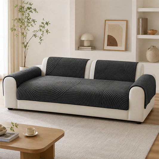 🔥 50% DE RÉDUCTION – OFFRE LIMITÉE ! 🛋️ Housse de Canapé Coton Velours – Coton Premium – Antidérapante & Ultra-Douce for Salon