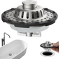 🔪 50% DE RÉDUCTION ! 🍳 Passoire pour Évier de Cuisine Inox – Inox – Anti-Rouille & Double Fonction (Bouchon + Filtre) for Fruits, Légumes & Pâtes