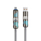 🔥 Achetez-en 1, obtenez-en 1 GRATUIT ! 🔌 Câble LED Lumineux 4-en-1 240W – Silicone & Alliage Zinc – Charge Rapide & Miroir Écran for Voiture
