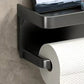 🚽 50% DE RÉDUCTION ! 🧻 Porte-Papier Toilette Mural avec Étagère – PP – Sans Percer & Imperméable for Salle de Bain