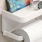 🚽 50% DE RÉDUCTION ! 🧻 Porte-Papier Toilette Mural avec Étagère – PP – Sans Percer & Imperméable for Salle de Bain