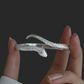 🐍 50% DE RÉDUCTION ! 💍 Bracelet Manchette Vintage Serpent – Matériau Mixte – Texture Écailles & Yeux Vert – Ouvert & Réglable for Look Audacieux
