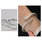 🐍 50% DE RÉDUCTION ! 💍 Bracelet Manchette Vintage Serpent – Matériau Mixte – Texture Écailles & Yeux Vert – Ouvert & Réglable for Look Audacieux