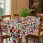 🌺 OFFRE À DURÉE LIMITÉE – 50% ! 🌸 Nappe à Motifs Floraux Rétro – Polyester – Oiseaux & Fleurs – 11 Tailles (90×140 cm à 180×180 cm) for Salle à Manger & Fête