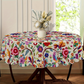 🌺 OFFRE À DURÉE LIMITÉE – 50% ! 🌸 Nappe à Motifs Floraux Rétro – Polyester – Oiseaux & Fleurs – 11 Tailles (90×140 cm à 180×180 cm) for Salle à Manger & Fête
