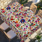 🌺 OFFRE À DURÉE LIMITÉE – 50% ! 🌸 Nappe à Motifs Floraux Rétro – Polyester – Oiseaux & Fleurs – 11 Tailles (90×140 cm à 180×180 cm) for Salle à Manger & Fête
