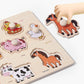 🧩 50% DE RÉDUCTION ! 🌳 Puzzle à Chevilles Montessori en Bois – Contreplaqué Massif – Chevilles Larges & Rivets Renforcés for Bébés 1-3 Ans
