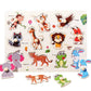 🧩 50% DE RÉDUCTION ! 🌳 Puzzle à Chevilles Montessori en Bois – Contreplaqué Massif – Chevilles Larges & Rivets Renforcés for Bébés 1-3 Ans