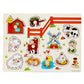 🧩 50% DE RÉDUCTION ! 🌳 Puzzle à Chevilles Montessori en Bois – Contreplaqué Massif – Chevilles Larges & Rivets Renforcés for Bébés 1-3 Ans