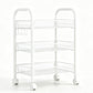 🛒 50% DE RÉDUCTION ! 🛞 Chariot de Rangement Multifonction à Roulettes 3/4 Niveaux – Acier Carbone – Grille Métallique & Rebord 7 cm for Cuisine & Maison