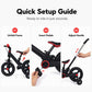 🚲 50% DE RÉDUCTION ! 🧒 Tricycle Évolutif 4-en-1 pour Enfants – Acier Carbone – Vélo Équilibre + Poussette & Poignée Parentale for 6+ Ans