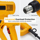 🔥 50% DE RÉDUCTION ! 🔫 Pistolet à Chaleur Électrique 2000 W – 2 Températures (300 °C / 600 °C) & Câble 1,5-5 m for Covering Auto & Bricolage