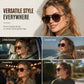 📢 50% DE RÉDUCTION !! ⏰ Lunettes de Soleil Tendance UV400 – Monture PC – Branches Flexibles & Verres Résistants aux Chocs pour Homme & Femme 🕶️