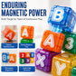 🧲 50% DE RÉDUCTION ! 🔤 Cubes Magnétiques Alphabet & Chiffres pour Enfants – Aimant + Plastique – 40 Pièces & 360° & Boîte Métal for Apprentissage Ludique