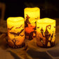 🕯️ 50% DE RÉDUCTION ! 🎃 Lot de 3 Bougies LED Sans Flamme Halloween – Paraffine – Scintillement Réaliste & Sans Risque for Déco Fête