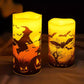🕯️ 50% DE RÉDUCTION ! 🎃 Lot de 3 Bougies LED Sans Flamme Halloween – Paraffine – Scintillement Réaliste & Sans Risque for Déco Fête