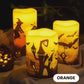 🕯️ 50% DE RÉDUCTION ! 🎃 Lot de 3 Bougies LED Sans Flamme Halloween – Paraffine – Scintillement Réaliste & Sans Risque for Déco Fête