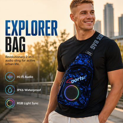 🎒 -50% ! 🔈 Sac Enceinte Bluetooth Portable avec Lumières LED – Son Haute-Fidélité & IPX6 – Autonomie 1200 mAh pour Fête en Plein Air 🎶