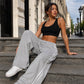 👖🌸 -50% ! ✨ Pantalon de Jogging à Rayures et Cordon – Mélange Premium – Coupe Taille Haute & Drapé Fluide pour Yoga, Voyage et Quotidien 🧘‍♀️